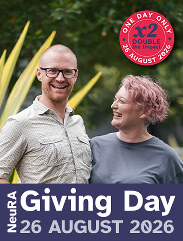 NeuRA Giving Day supporters Tim and Megan